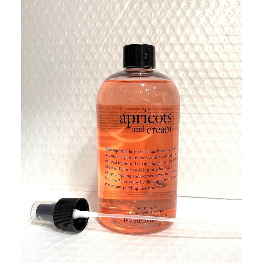 Philosophy Apricots and Cream Body Spritz 16 fl oz Spray Bottle‎ Pump SEALED NEW